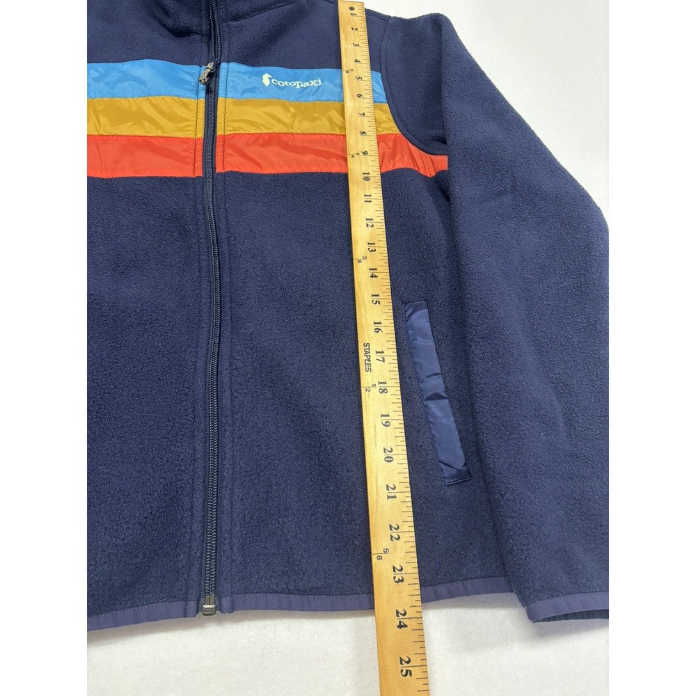Cotopaxi Men Teca Fleece Full Zip Jacket S Blue Stripe Hike Outdoor Gorp Retro - Picture 4 of 5